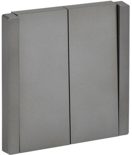 Выключатель проходной 2-кл. СП FORTE&PIANO 10А FP507 сталь IEK FP-V22-0-10-1-K46