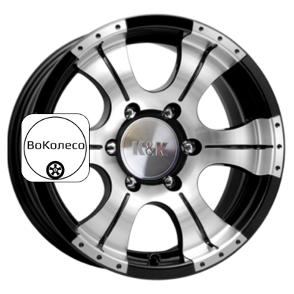 8x16/6x139,7 ET20 D108,5 Байконур (КС465М) Алмаз черный K&K