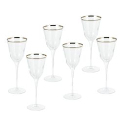 Набор бокалов Gipfel Julia Clear Filo Platino 42089 240 мл 6 предметов