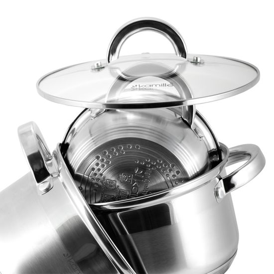 Набор кастрюль 12 предметов Kamille KM-5638S из нержавеющей стали