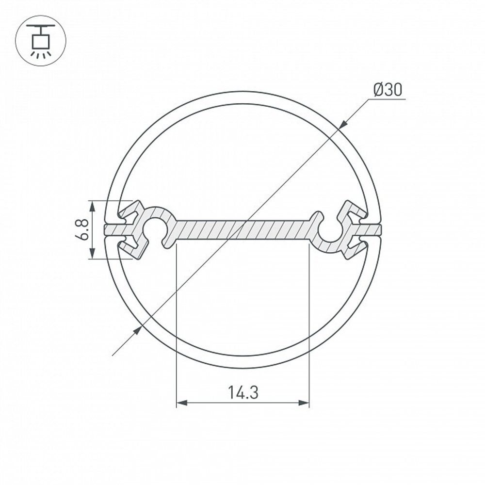 Профиль подвесной Arlight ROUND 029114