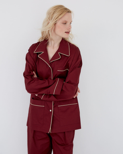 Комплект: рубашка и брюки с кантом бордо