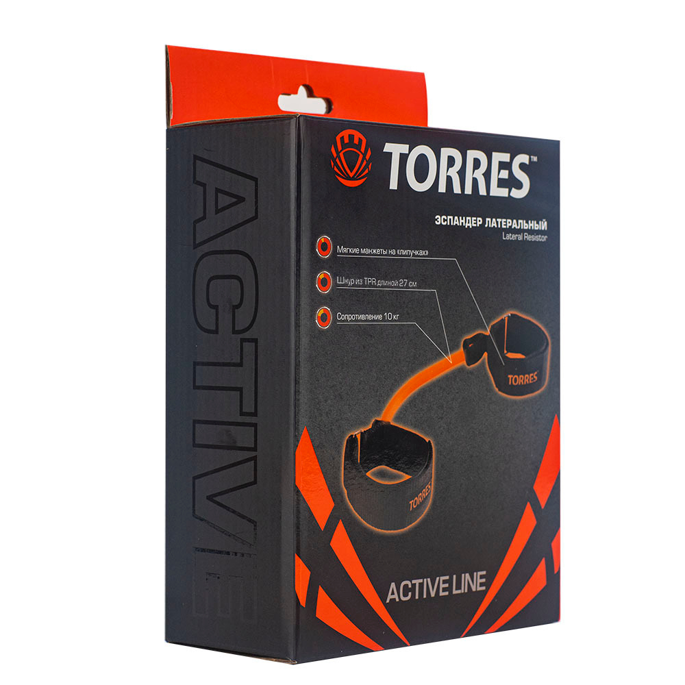 Эспандер латеральный TORRES AL0050, длина 27 см, сопротивление 10 кг