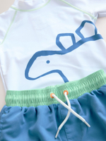 Костюм плавательный раздельный для мальчика Next E22-244, 2 шт., Салатовый, Голубой