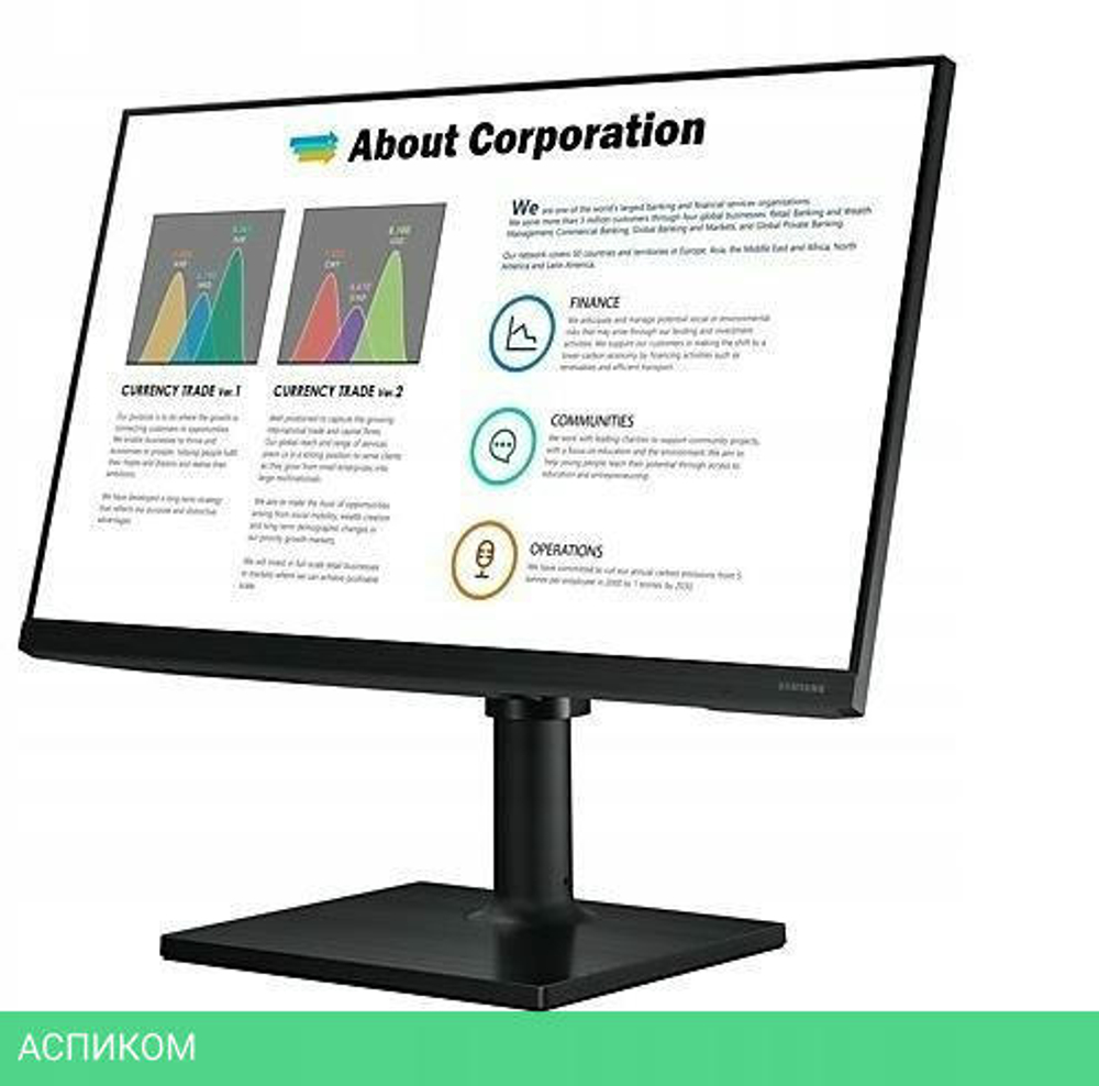 Монитор Samsung F24T450FZU черный (LF24T450FZUXEN)