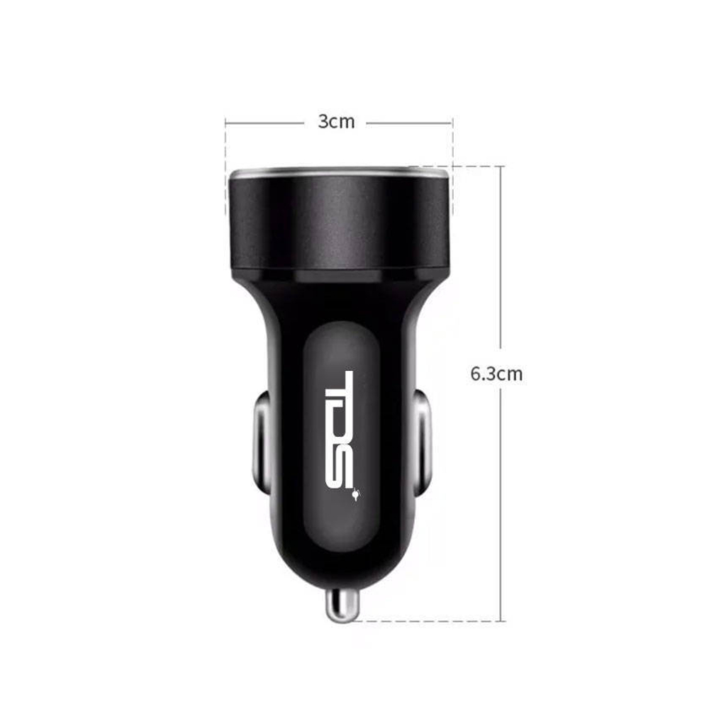 Автомобильная зарядка QC3.0+USB с вольтметром TDS TS-CAU69A