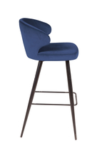 Стул барный Richard, бархат синий 29