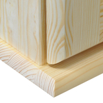 Шкаф навесной, 40х32х84, Бритта, 1 дверь, из массива дерева, для кухни и ванной, в натуральный, Dipriz