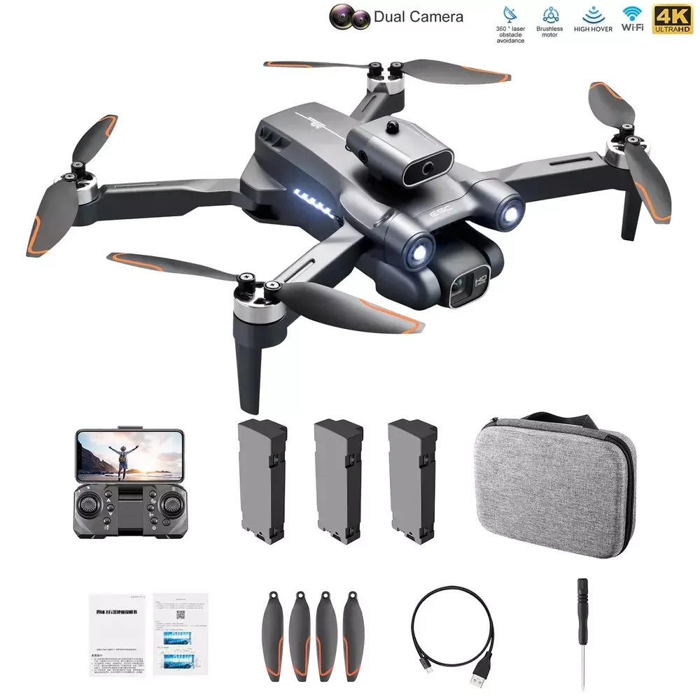 Квадрокоптер - дрон 4DRC V4 для детей и начинающих взрослых с камерой FullHD 1080P Wi-Fi  - 3 аккумулятора
