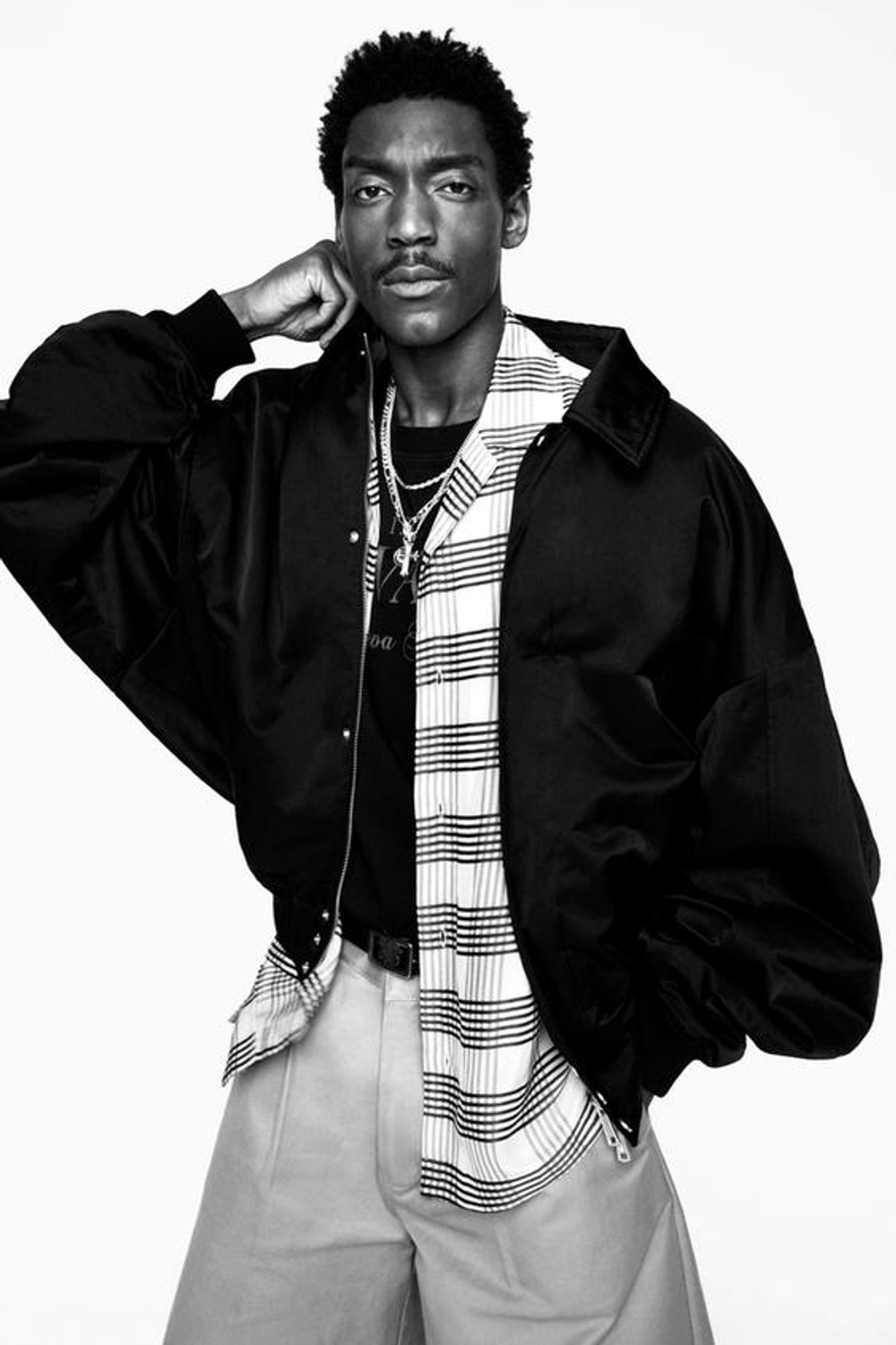 ZARA X WILLY CHAVARRIA КУРТКА-БОМБЕР, ЧЕРНЫЙ