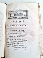 "Essai sur la fortification. Эссе об укреплении.". Henrik Horft (Генрих Горст ). 1744 г.