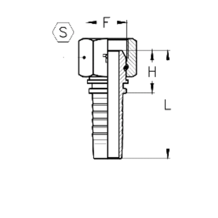 Фитинг DN 10 BSP (Г) 3/8 (накидная гайка)
