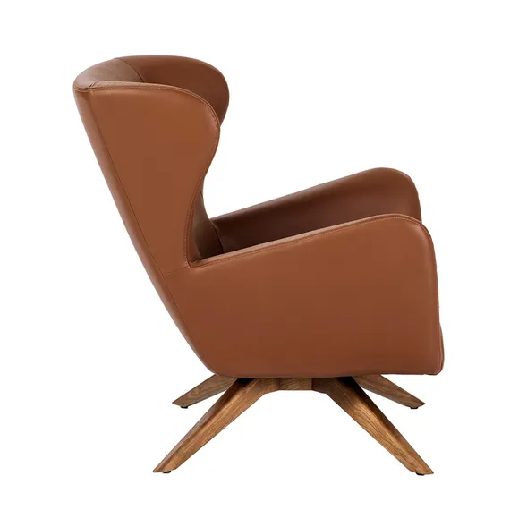 Крутящееся кресло Angel Cerda 5038, коричневая кожа