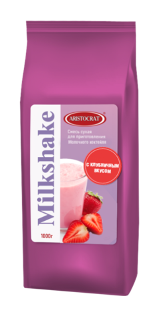 Клубничный молочный коктейль, 1000 г.