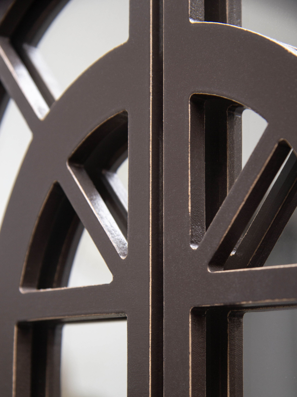 Зеркало на стену интерьерное в раме, фальш-окно "Окно-арка" 77*43 см Elenadecor