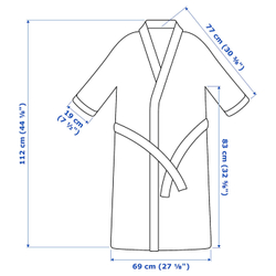 IKEA ROCKÅN  (ИКЕА РОСКÅН)  -  Халат, белый, L/XL