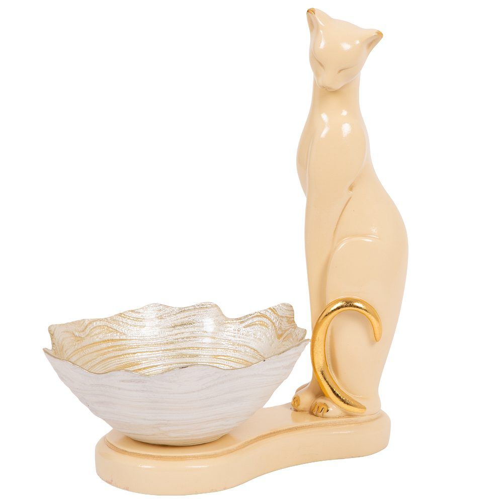 Фруктовница-конфетница Кошка Шелби Античное Серебро