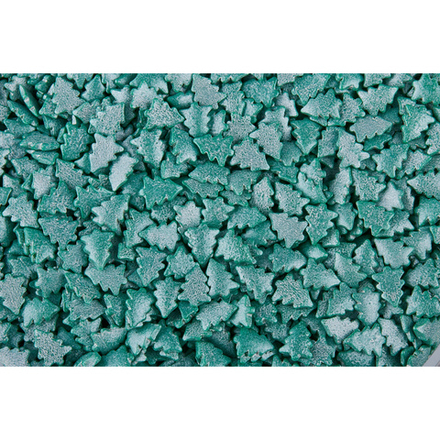 Посыпка кондитерская "Ёлки зелёные перламутровые" 40-50г