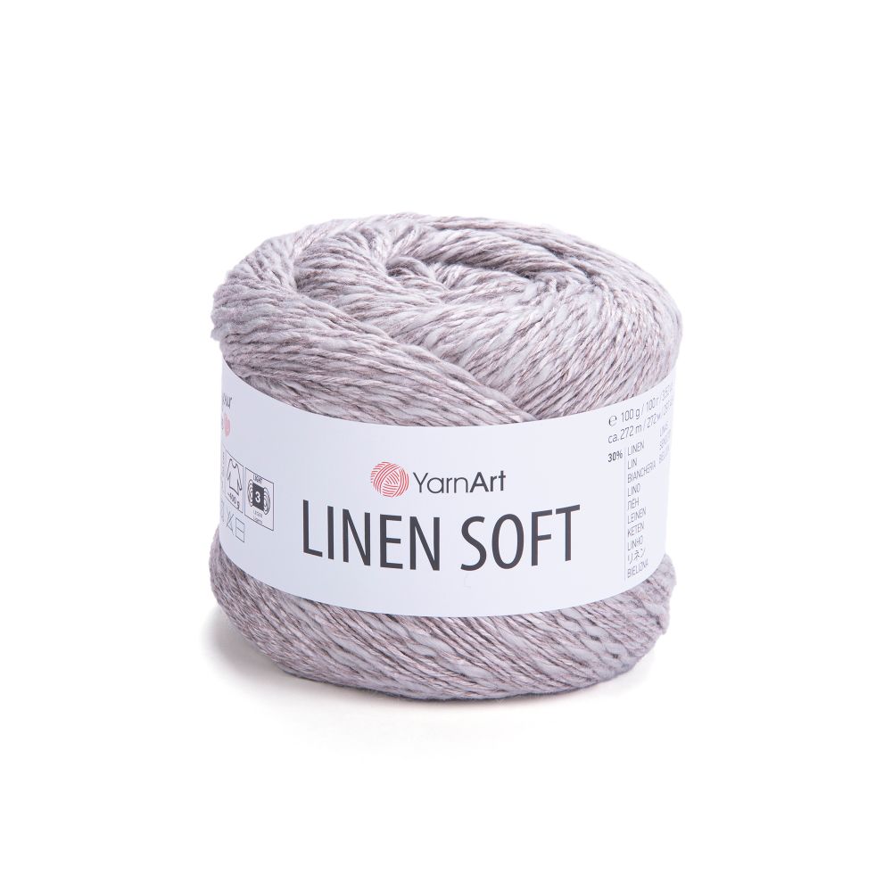 Пряжа YarnArt Linen soft, Серо-бежевый