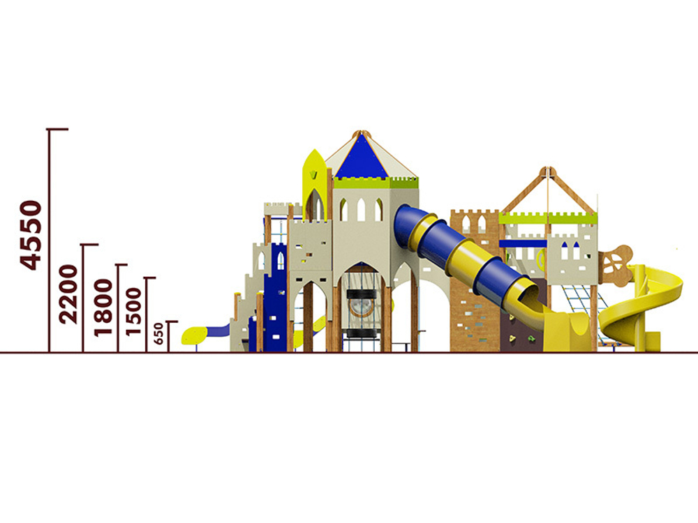 Игровой комплекс для детей 6-12 лет для уличной площадки