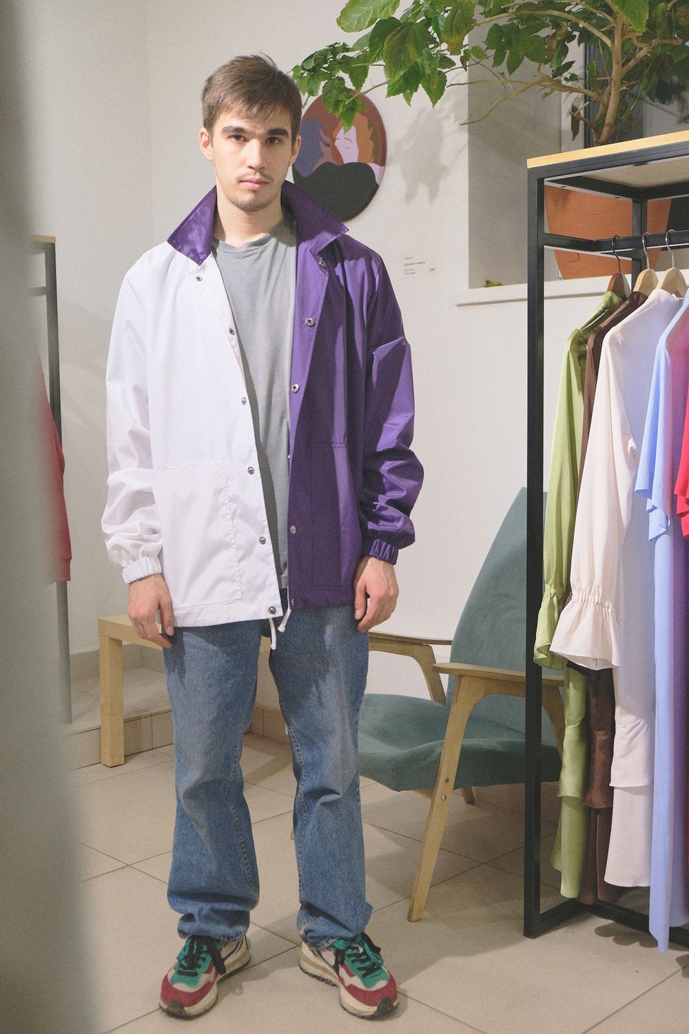 Купить Куртка Coach FOS Фиолетово-Белый Куртка Coach FOS Фиолетово-Белый