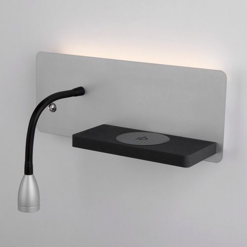 Бра Elektrostandard MRL LED 1112 серебро/чёрный (правый)