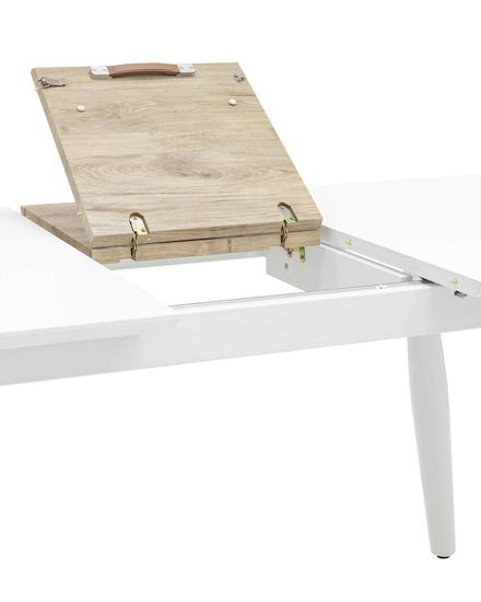 Стол обеденный Чикаго раскладной 160-200*90 белый