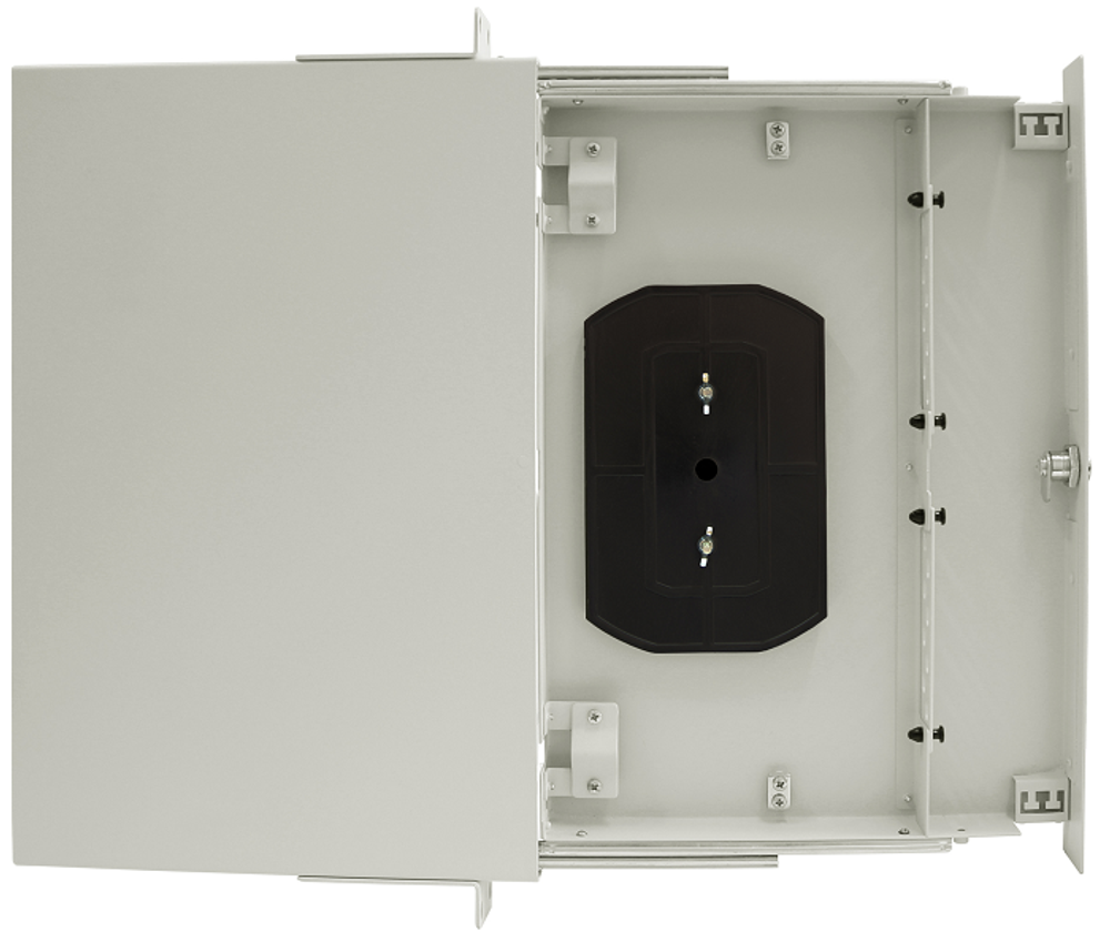 Кросс оптический стоечный 19" выдвижной 1U TELCORD КСв-16-1U 16-ST/MM-16-ST/UPC-MM50(OM4)-1-КУ-GY