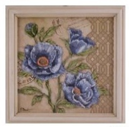 Картина "Голубые цветы"