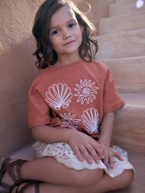 Футболка для девочки Next AH9-922, Кирпичный