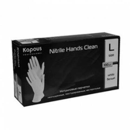 Нитриловые перчатки Капус неопуд/нестерил. белые L 100 шт.