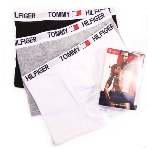 Набор мужских трусов боксеров 3шт (черные ,серые ,белые ) Tommy Hilfiger Classic set