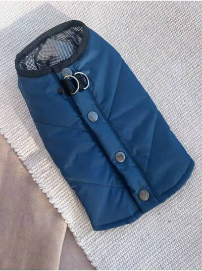 Жилет с кнопками на спине (унисекс) джинсовый