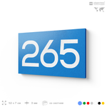 Номер на дверь 265, табличка на дверь для офиса, квартиры, кабинета, аудитории, склада, голубая 120х70 мм, Айдентика Технолоджи