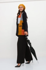 Жакет Д 2649/сине-терракотовый