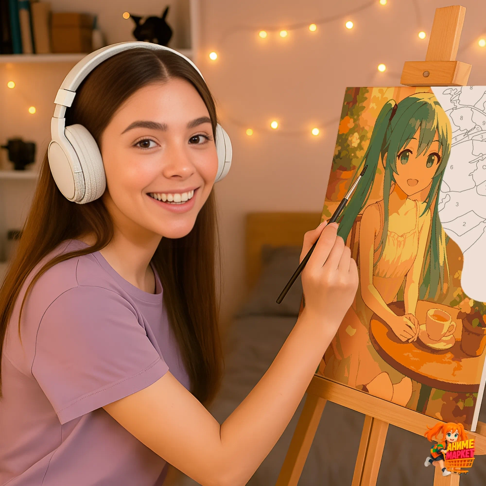 Картина по номерам Hatsune Miku Хацунэ Мику