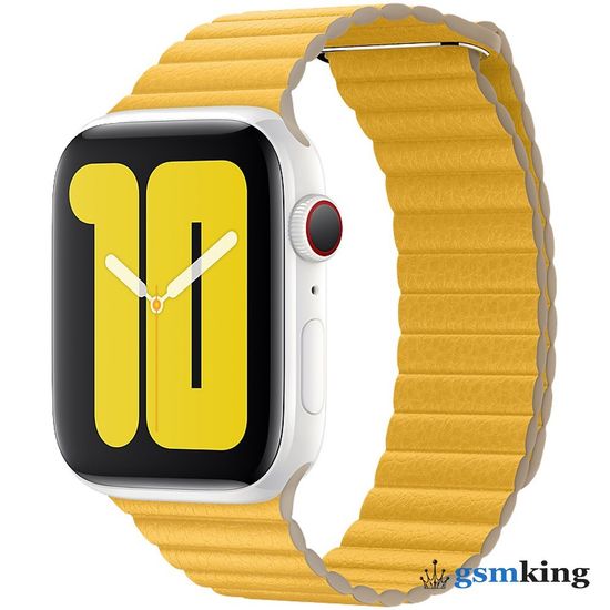 Apple Leather Loop for Apple Watch 42|44|45|49mm Meyer Lemon (Жёлтый) MXAD2ZM/A