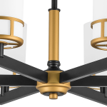 731067 Люстра CERO 6х40W E14 ЧЕРНЫЙ/ЗОЛОТО/БЕЛЫЙ