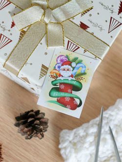 Открытка бирка 7х5 см Счастья в Новом году 10 шт