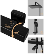 Душевая система с термостатом Grocenberg GB7005 Черный матовый