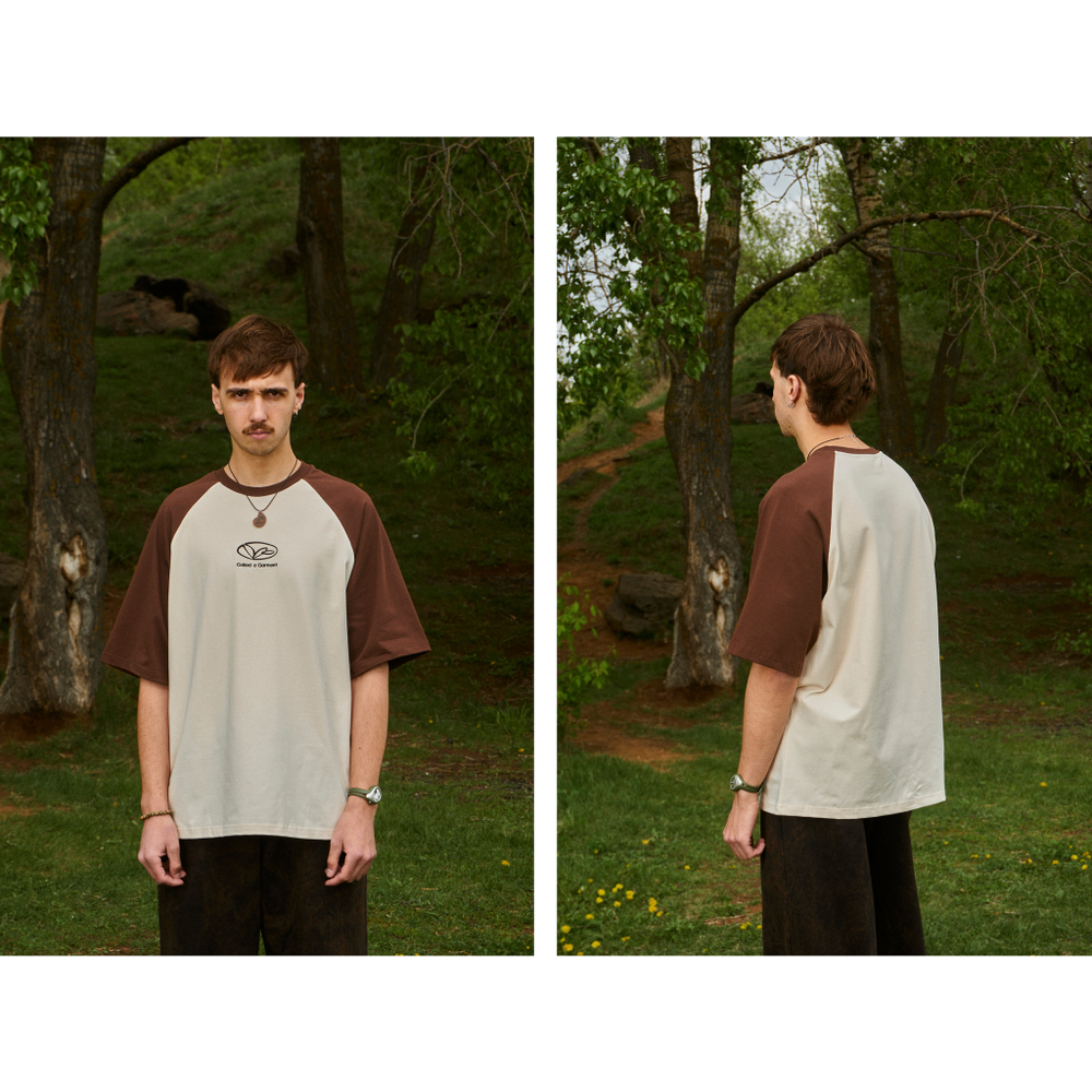 Футболка Called a Garment Kaybug "Cream + Сoffee Brown"