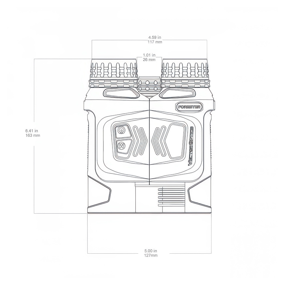 Бинокль с дальномером Vector Optics FORESTER 10х42 (SCBRF-01) — габариты