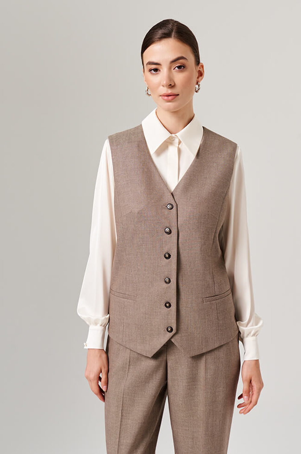 1909 Жилет женский (кофейный)