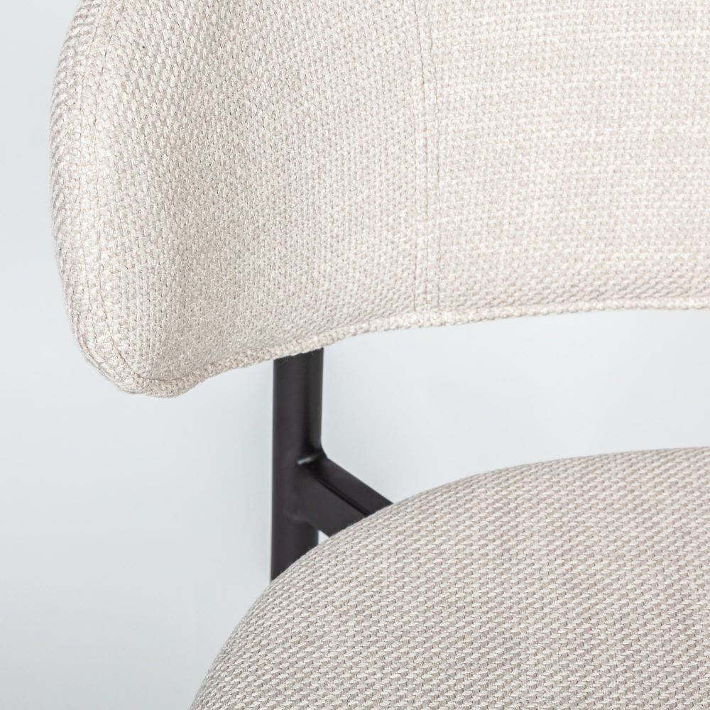 Стул полубарный Adele, ткань, светло-серый