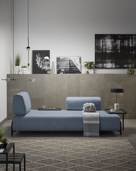 Модуль 3-х местного дивана Compo синий