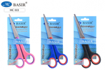 Ножницы 17,5см. пластиковые ручки, резиновые вставки, лезвие 10см. (Basir)