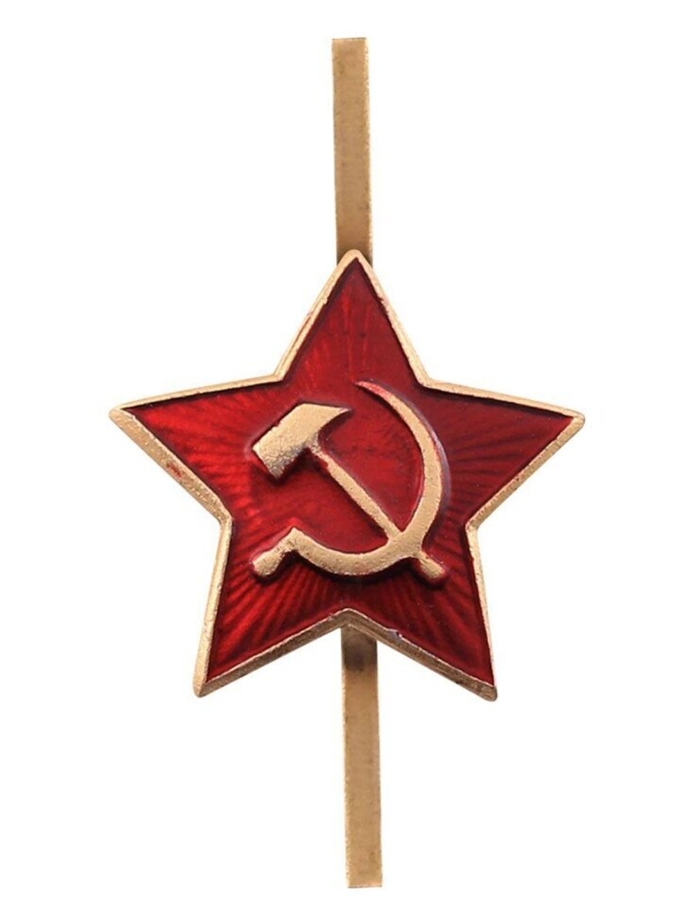 Кокарда звезда красная 24 мм