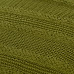 Плед из хлопка с буклированной вязкой оливкового цвета из коллекции essential, 130х170 см