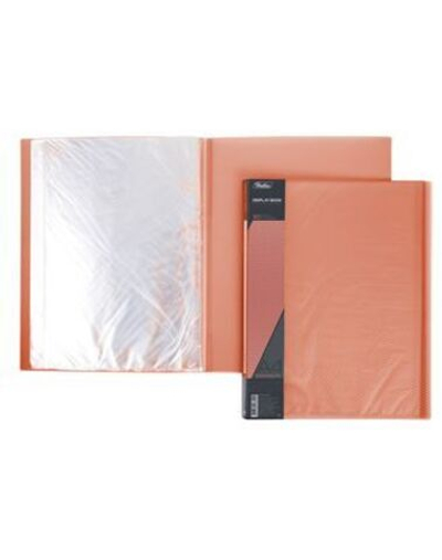 Папка с вкладышами Hatber DIAMOND, A4, кор. 17 мм, 700 мкм, оранжевый, пластик, 30 в., 1 шт