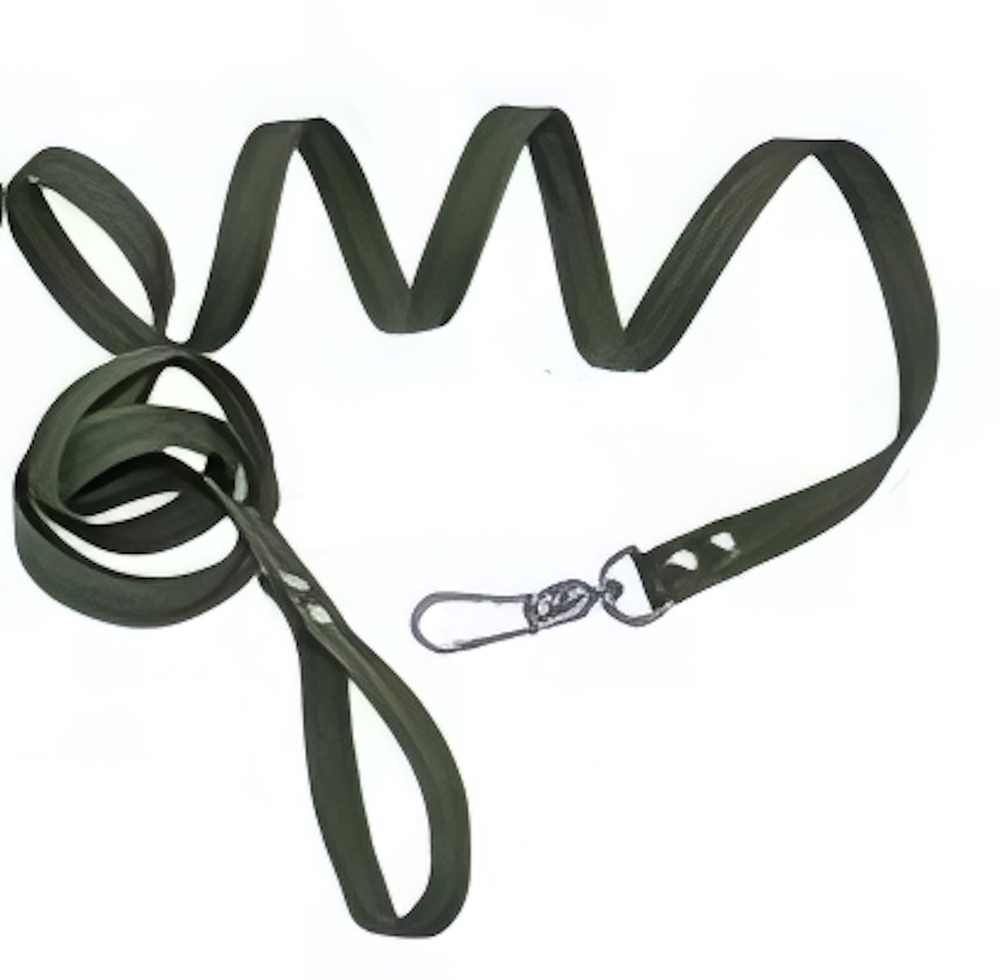 Поводок для собак крупных пород «Мой Бро», цвет хаки, ширина 2,5см, длина 5 метров (ручка-петля) (лейбл)✦